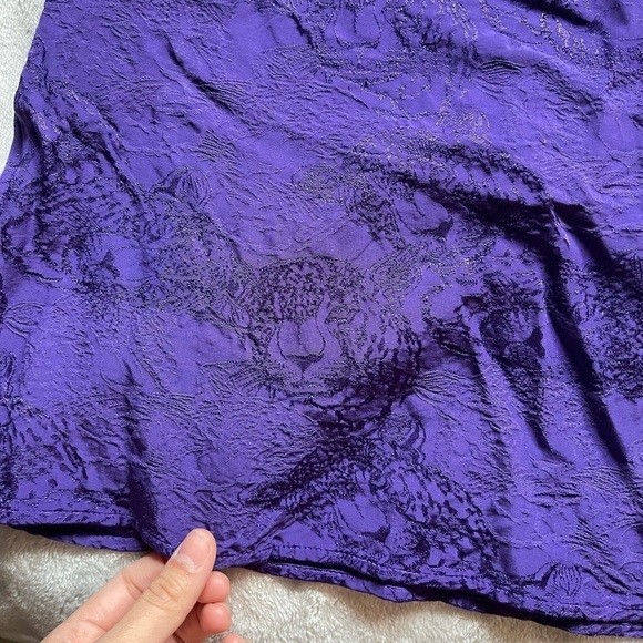 & Other Stories Jacquard Purple Cheetah Mini Skirt - Picture 5 of 5